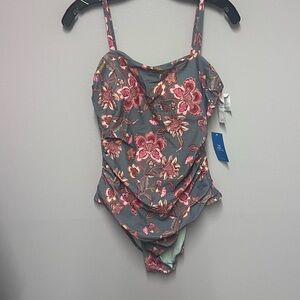 NWT Cupshe Floral Ruched Swimsuit